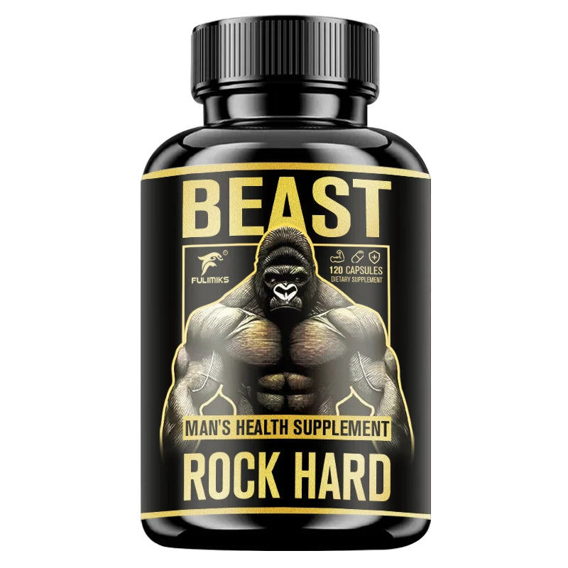 Extra Strength Men's Supplement, Rock Hard, for Energy, Stamina, Strength Booster, Support Muscle Health