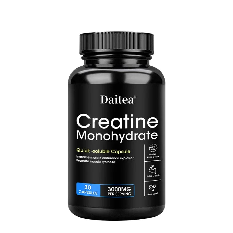Creatine Monohydrate Capsule - Enhance Muscle Strength, Relieve Fatigue, Promote Energy Production, and Improve Performance