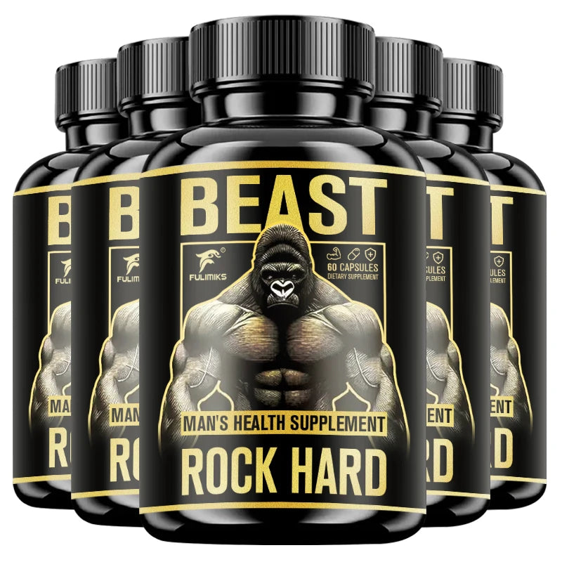 Extra Strength Men's Supplement, Rock Hard, for Energy, Stamina, Strength Booster, Support Muscle Health