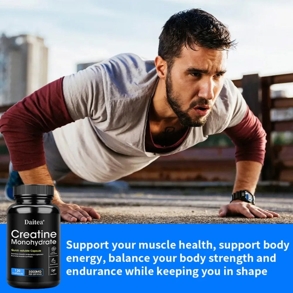Creatine Monohydrate Capsule - Enhance Muscle Strength, Relieve Fatigue, Promote Energy Production, and Improve Performance