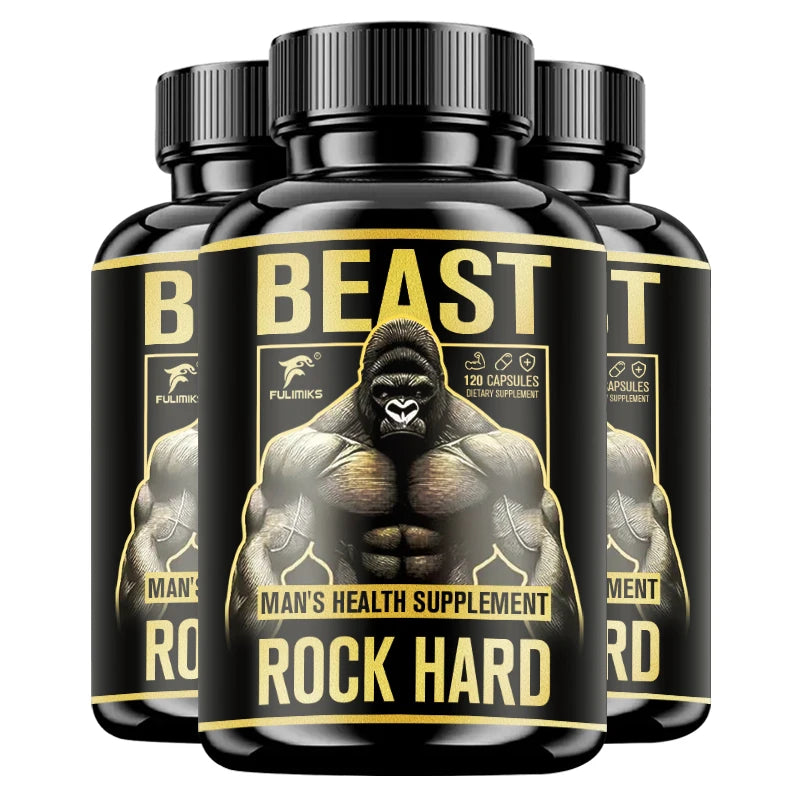 Extra Strength Men's Supplement, Rock Hard, for Energy, Stamina, Strength Booster, Support Muscle Health
