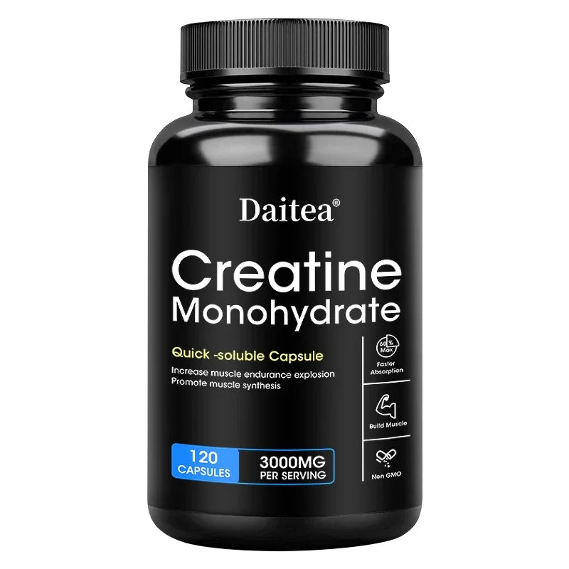 Creatine Monohydrate Capsule - Enhance Muscle Strength, Relieve Fatigue, Promote Energy Production, and Improve Performance