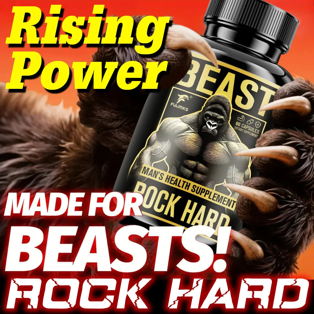 Extra Strength Men's Supplement, Rock Hard, for Energy, Stamina, Strength Booster, Support Muscle Health