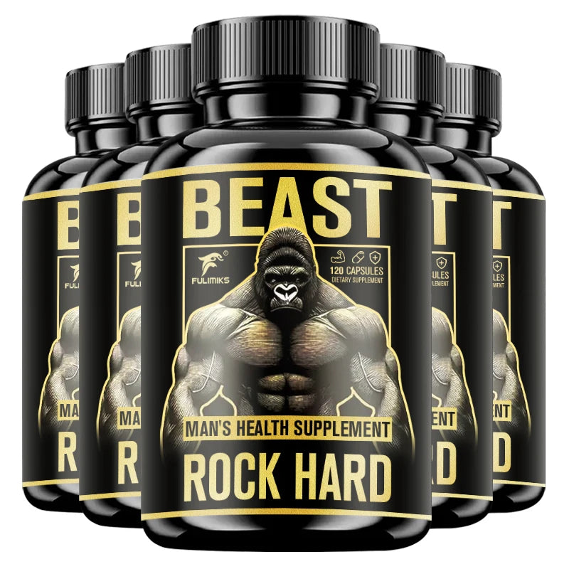 Extra Strength Men's Supplement, Rock Hard, for Energy, Stamina, Strength Booster, Support Muscle Health