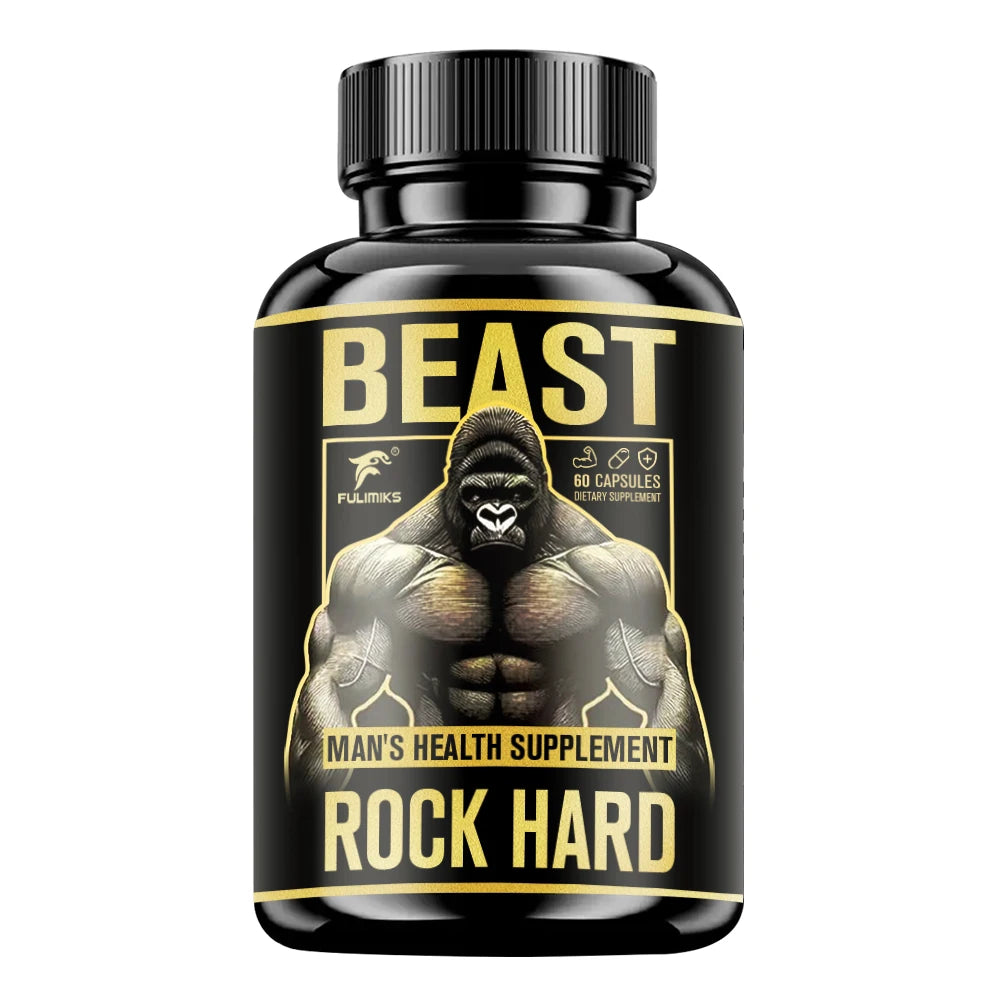 Extra Strength Men's Supplement, Rock Hard, for Energy, Stamina, Strength Booster, Support Muscle Health